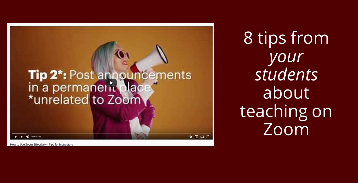Tips for Teaching Using Zoom